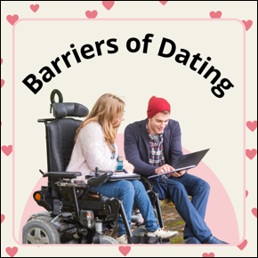 Barriers of Dating. Two young individuals reading a textbook together. One of the individuals is a wheelchair user. 
										